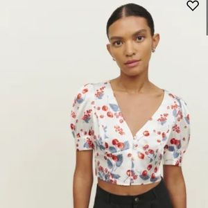 Reformation silk top size 2 brand new with tag mixed berry